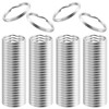 Eowppue 100-Pack Stainless Steel Split Rings - Small Keychain Rings