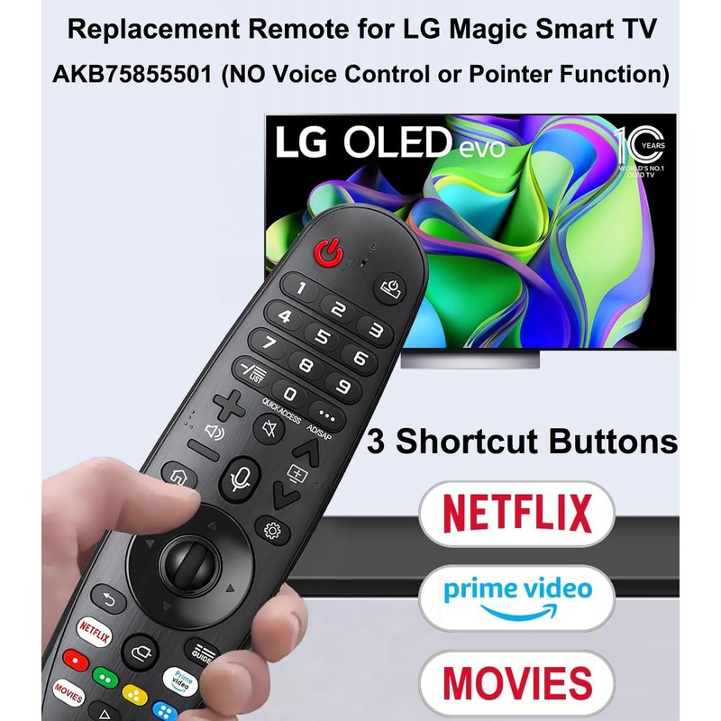 Replacement Remote for LG Smart TV Magic Remote, for LG