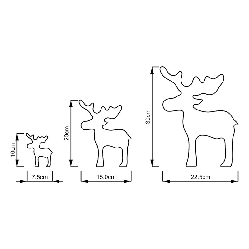 Wooden Elk – Oak – Wooden Decoration – Christmas Decoration