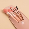 Travel Portable Makeup Brush 8-Piece Set with Mini Brush Pouch M11049 Pink 2ea
