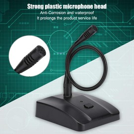 Desktop Gooseneck Microphone, Wired Conference Microphone Paging Microphone Talkback Microphone Desktop Microphone Gooseneck Mount Mic,with On Off Button