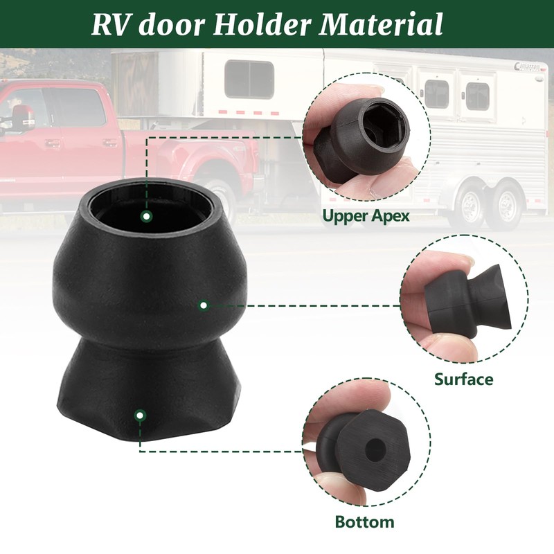 Ahuliao Trailer Door Holder Kit Low Profile Rubber Door Holder
