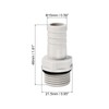 PATIKIL Hose Barb Fitting Straight 15mm Barbed G1/2 Male Thread,