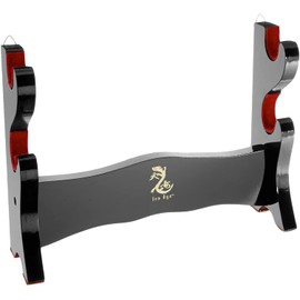 Ten Ryu MA-2SD Two-Tier Sword Stand, Black Lacquer Finish