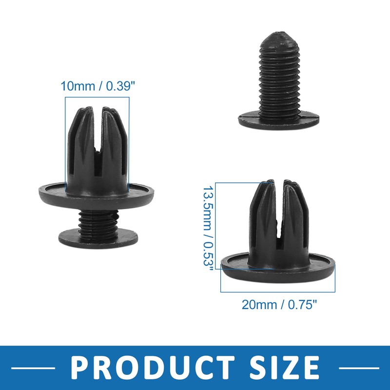 A ABSOPRO Fender Bump Rivet Retainer 07130702966 10mm Plastic (Set
