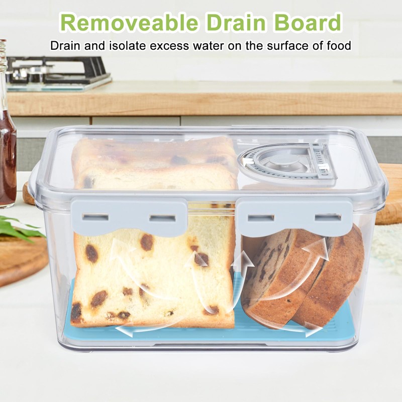 OTraki Bread Storage Container 2 Pcs Bread Boxs for Kitchen