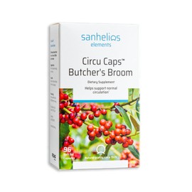 Sanhelios Circu Caps High Potency Butcher's Broom Dried Extract 33mg & Rosemary Oil - Herbal Support Supplement for Healthy Blood Flow, Veins & Circulation in Legs - 96 Softgel Capsules