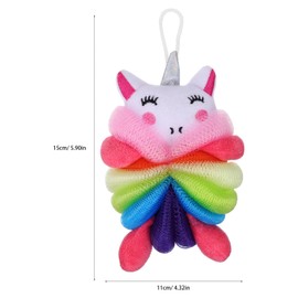 Ipetboom Cartoon Bath Sponges Set of 2 Shower Loofahs for Kids Body Wash Scrubbers Shower Supplies