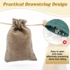 Hopton Jute Bags with Drawstring, Colourful, Pack of 24 Bags,