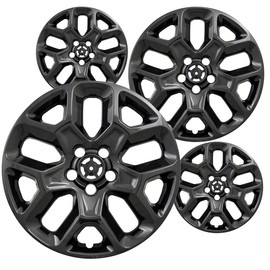 Fuel Rider Set of Four (4) 17 inches Gloss Black ABS Wheel Skins Impostors Wheel Covers Compatible with 2015-2018 Jeep Renegade Wheels- Auto Tire Replacement Cap Cover
