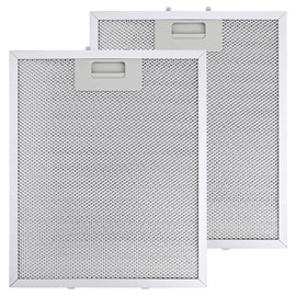 BlueXP 2 Pieces 310 × 250 mm Cooker Hood Filter for AEG Cooker Hood White High Oil Storage Capacity High Temperature Resistance - Replacement Part with 5 Layers