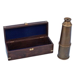 Handcrafted Model Ships Deluxe Class Antique Brass Admiral's Spyglass Telescope 27" - Antique Spyglas