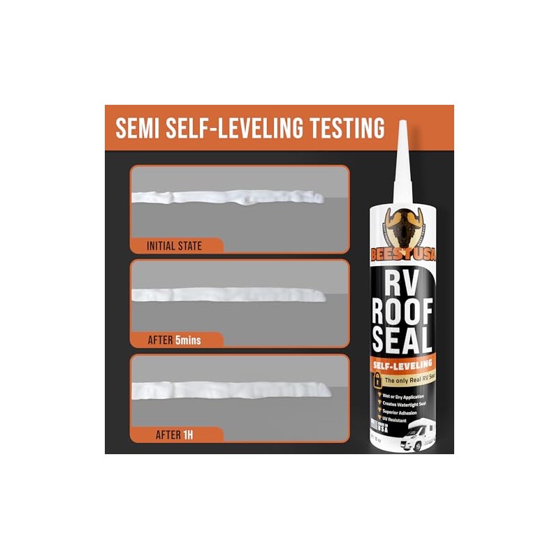 BEEST Self-Leveling RV Roof Sealant - 10 Oz for Waterproof