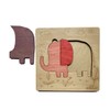 Playful Elephant Wooden Puzzle for Kids | 3 Piece Jigsaw