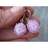 Pink Solar Quartz Stalactite Sterling Silver Dangle Drop Earrings