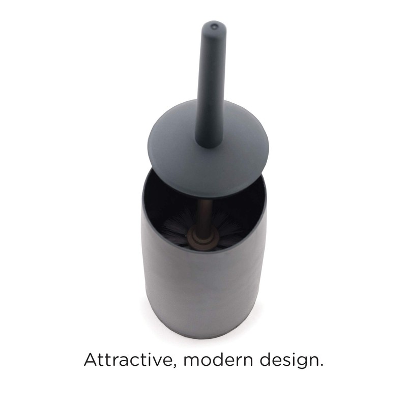 CleanPEAK Toilet Brush with Holder, Replacement Head, Hand Guard and