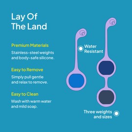 Hello Cake Kegel Training Set for Women - Includes 3 Weighted Stainless-Steel Balls and Silicone Sleeves for Pelvic Floor Exercises -Helps Improve Bladder Control and Strengthen Pelvic Floor Muscles