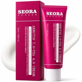 Seora Crema iluminadora coreana para rostro y cuerpo, crema facial de arbutina y niacinamida, crema de arbutina Seora para apariencia de manchas oscur