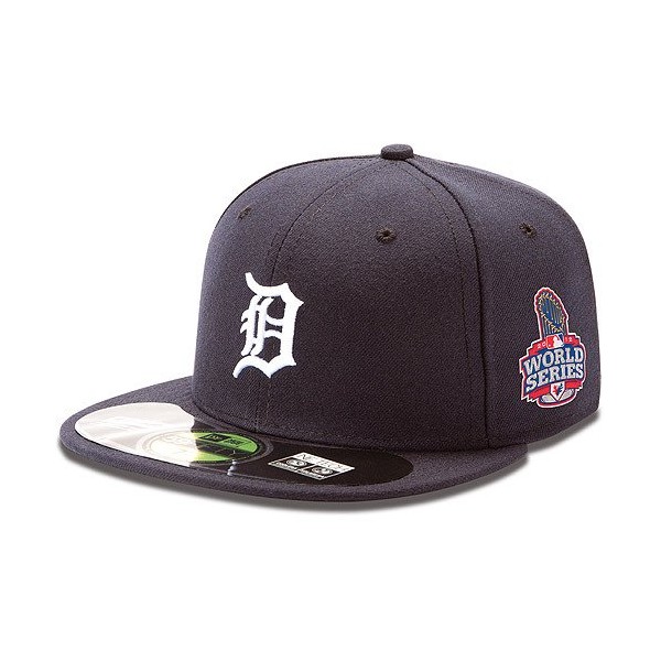 Detroit Tigers Authentic Home Performance 59FIFTY On-Field Cap w/2012 World Series Patch-7 1/2