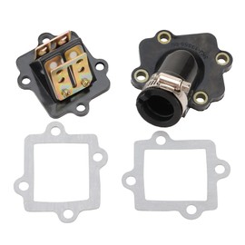 WOOSTAR Carburetor Reed Valve Intake Manifold Replacement for 2 Stroke 49cc 50cc Engine Aerox 50 Aprilia SR50 Zuma 50 BWS 50 Vino 50 JOG 50 Scooter