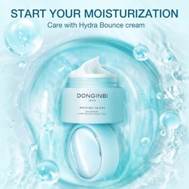 Donginbi Korean Face Moisturizer Red Ginseng Hydra Bounce Cream Fresh, Korean Red Ginseng Skin Moisturizing Face Cream for Dry and Oil Skin Moisturizing Cream- 0.84Oz