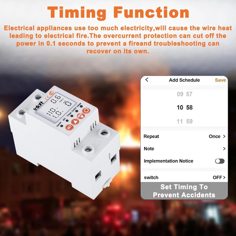 Multi-Functional Smart WiFi Circuit Breaker, Remote Tuya APP Control Circuit