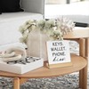 OVAcational Keys Wallet Phone Kiss Wooden Sign, Entry Way Table