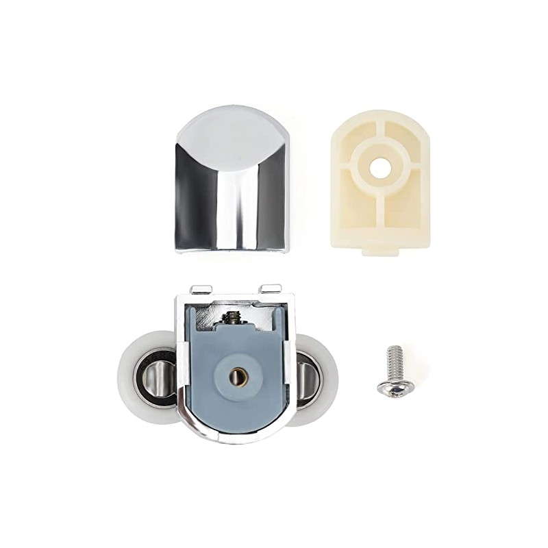 Set of 4 Chrome Plated Shower Door Rollers 2 Upper