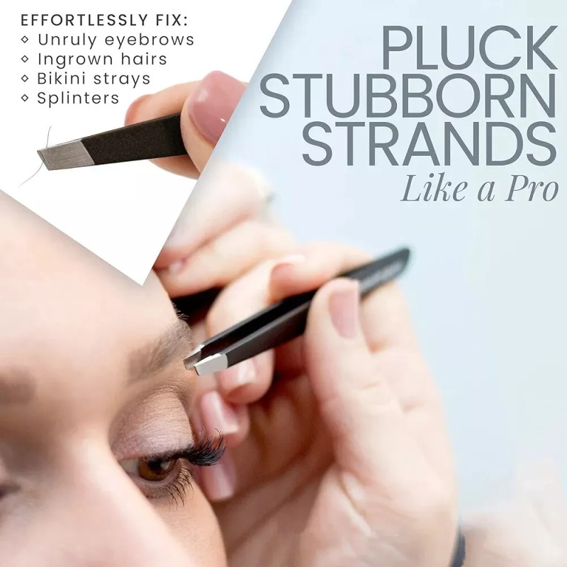 Tweezer Guru Eyebrow Tweezer Set 4-Piece for Women & Men