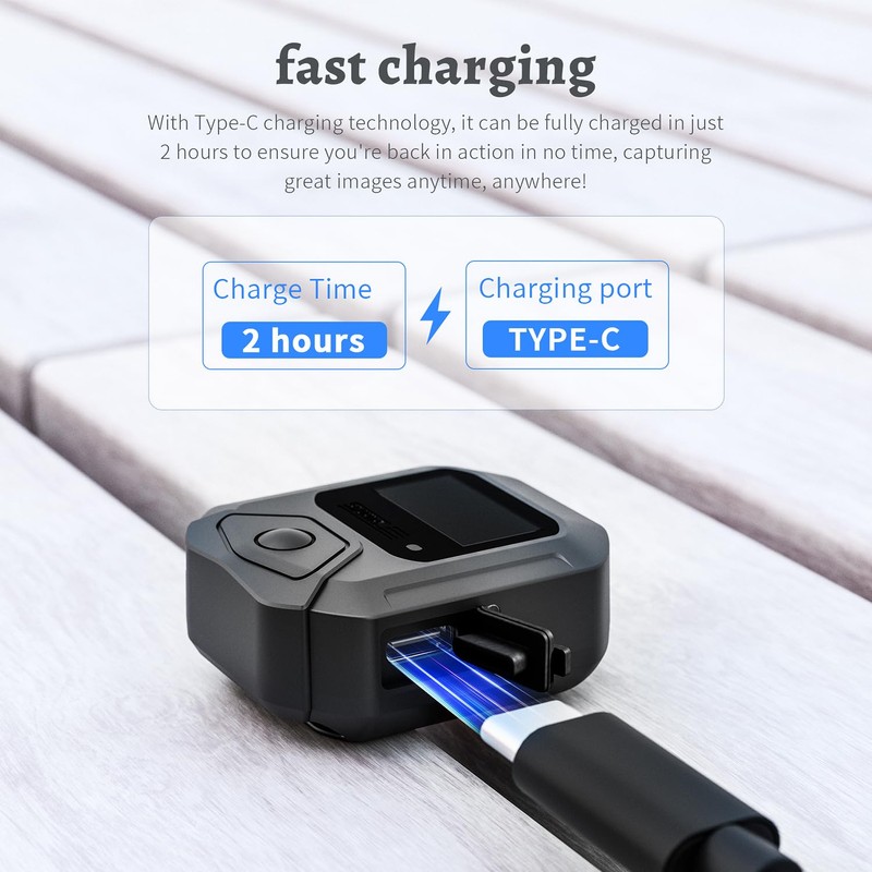 METACUCU 360 GPS Bluetooth Remote Control Compatibility with Insta 360X5/X4/X3/X2/ACE/ACE