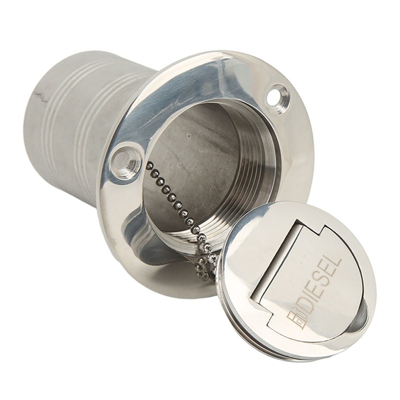 Boat Filler Right Angle Clamshell 316 Stainless Steel Hardware for