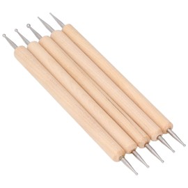 Retractable Pens, 5 Pieces Double Ended Drawing Pen Dotting Tools Flower Carving Modelling Pen Tool DIY Ball Stylus Engraving Retractable Pen