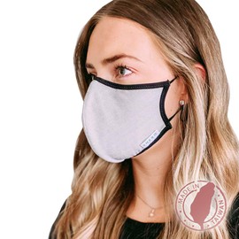 Shero 4-Layer Copper-Infused Reusable Face Mask With Nose Wire, Washable and Breathable Filtered Face Mask, 2-pack (Gray, M/L)