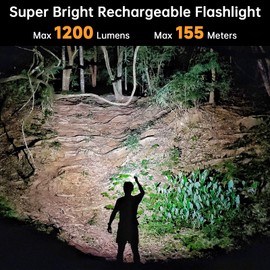 Wurkkos FC11C Led Flashlight Rechargeable High Lumen 1200, Small Powerful Flashlight USB C, Super Bright EDC Flashlight IP67 Waterproof, 155Meters Long Range, 90 High CRI Flashlight(Orange 5000K)