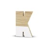 La Lluna La Lluna0208000-K Semilacquered Pine Letter K, White