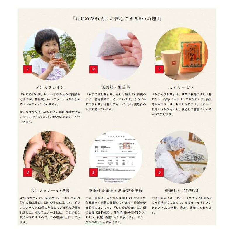 Totsukawa Farm Screw Biwa Tea 80 Packets x 2, Biwacha,