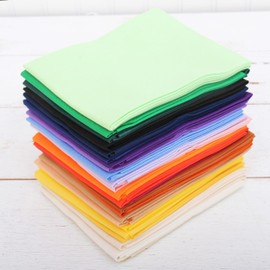 Threadart 24 Fat Quarter Bundle - Rainbow and Pastel Solids 100% Cotton Fabric - Premium 100% Cotton Quilting Fabric - No Duplicates - Full Size Fat Quarters 18"x21"