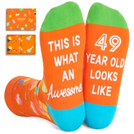 Zmart 49th Birthday Gifts Ideas for Women - Socks for 49 Year Olds, Best Gifts for 49 Year Old Woman Man, 49th Birthday Gifts for Her Him