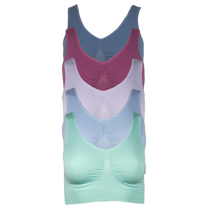 J-Line Women's Comfort Bustier Sleep Bra Without Underwire Seamless Soft