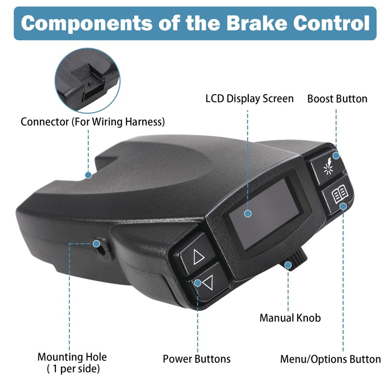 FEITON 90195 Electric Proportional Trailer Brake Controller Kit, Fit for