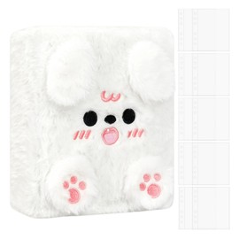 Absdefen Sticker Notebook, A6 Binder, Removable, Transparent File, Fluffy, Cute Animal Design, For Girls, Motivation, Lightweight, Sticker, Notebook, PP Sheet, Card Pocket, Sticker Mount, Card Sleeve