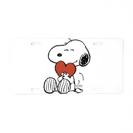CafePress Peanuts Valentine Aluminum License Plate, Front License Plate, Vanity Tag