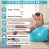 APEXUP Yoga Ball Exercise Ball, Anti Slip Stability Ball Chair,