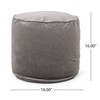 Christopher Knight Home Gwinnett Pouf, Pewter Gray Large