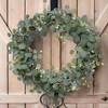 Eucalyptus Garland with White Flowers, 4 Packs 180cm Silver Dollar