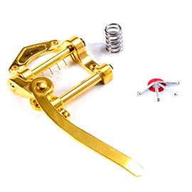 Dropfree Guitar Tremolo Vibrato Bridge Tailpiece Archtop Compatible with ES335 LP Electric Guitar Universal (Gold) Easy Install