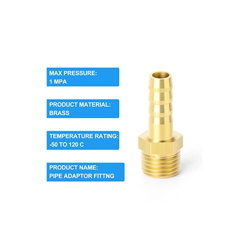 ERGAOBOY 10 Pcs 10mm OD Barb to 3/8" Female BSP