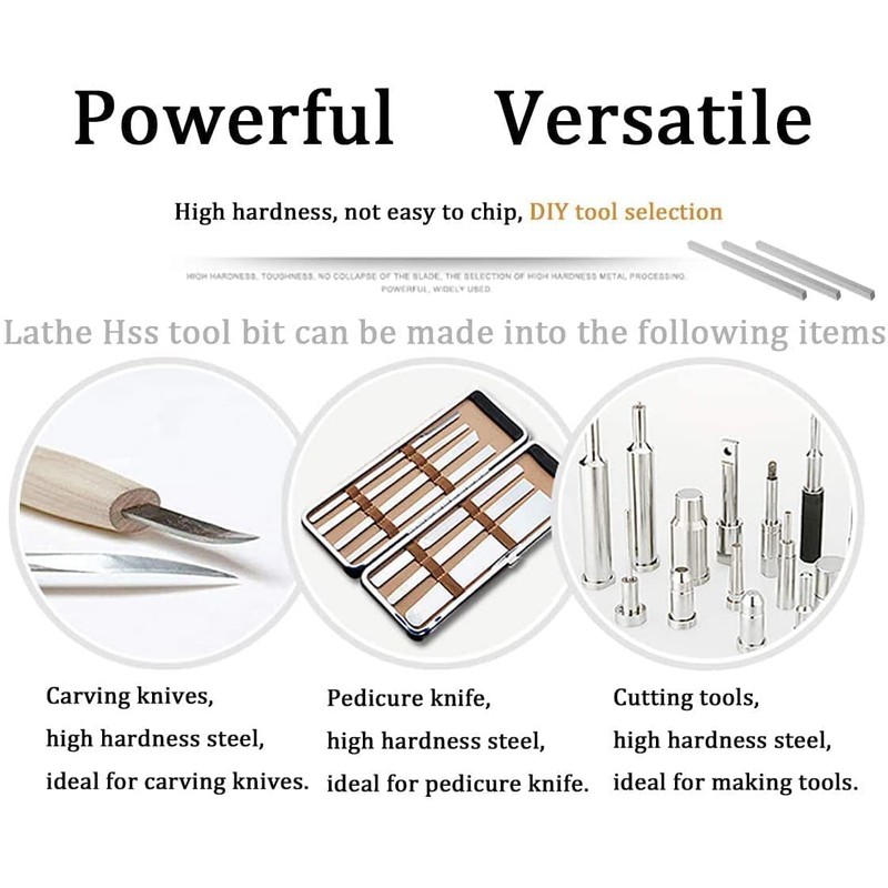 Utoolmart HSS Lathe Tool Bit 6mm x 12mm x 200mm
