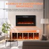 Fireplace 36" Electric Fireplace Recessed/Wall Mounted, 12 Colors, Touch &