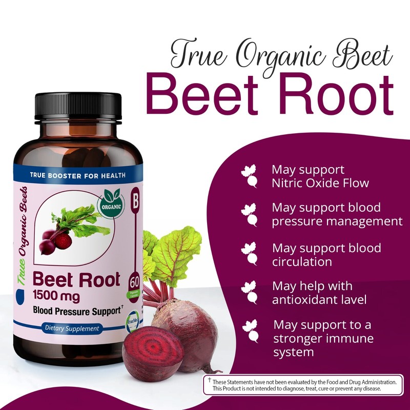 TrueMed TrueMed Beetroot Supplement, Beet as Beta Vulgaris 1500 Mg